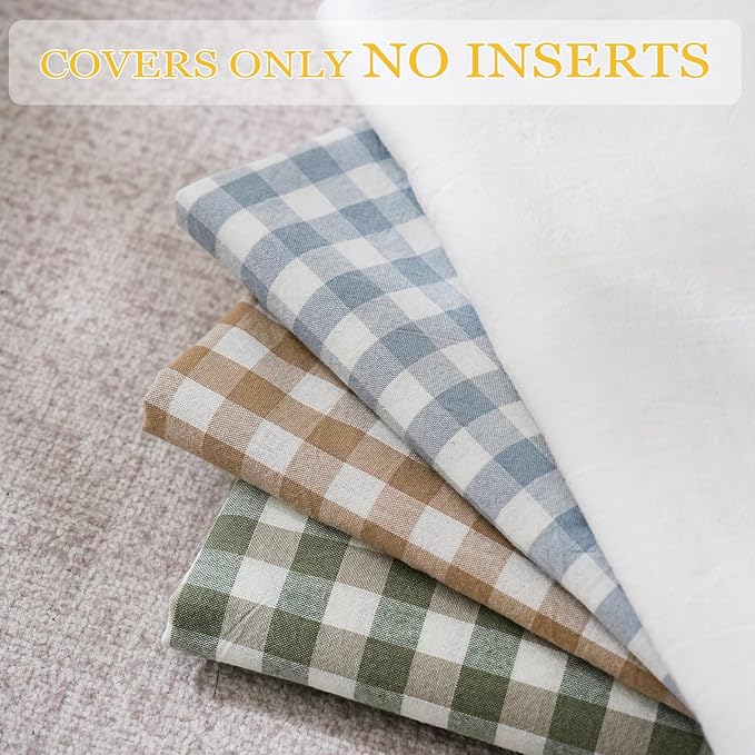 2 Pack Ruffle Throw Pillow Covers Farmhouse Off White Shabby Washed Cotton - Image 8