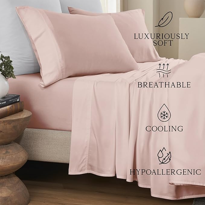 Karissa Mae Cooling Bamboo Viscose King Size Pillowcase Set | 100% FSC - Image 2