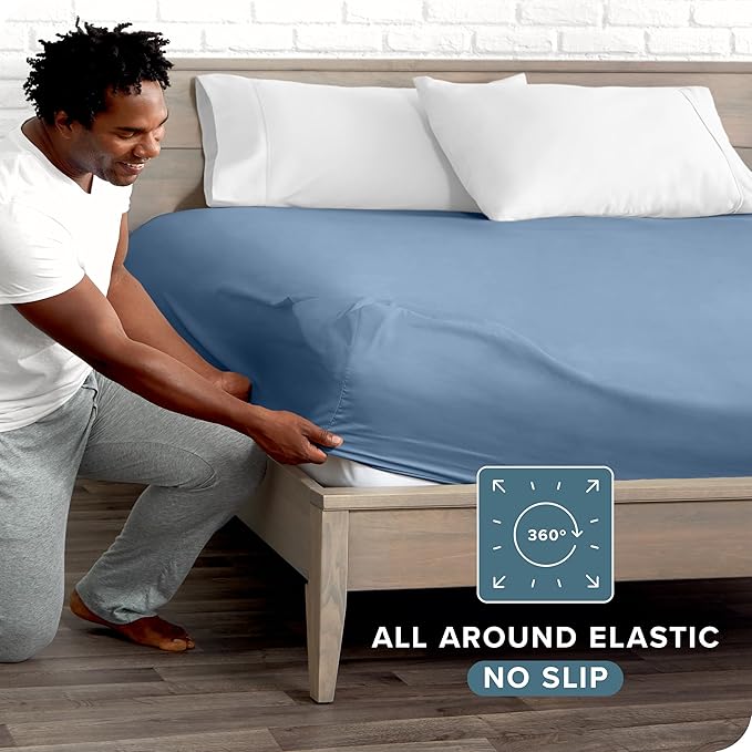 Bare Home Fitted Bottom Sheet King Size - Image 3
