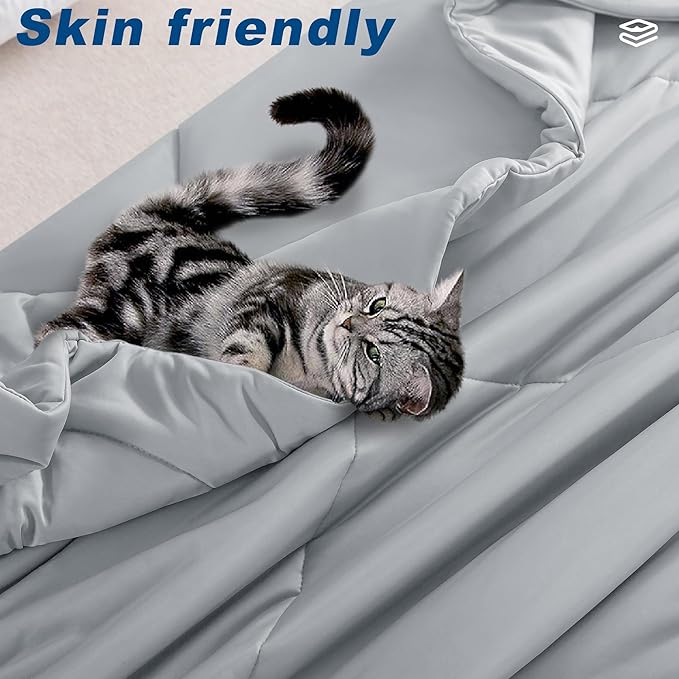 Cooling Comforter Queen Size, Double-Sided Cold Tech Fabric Quilted Bed - Image 6