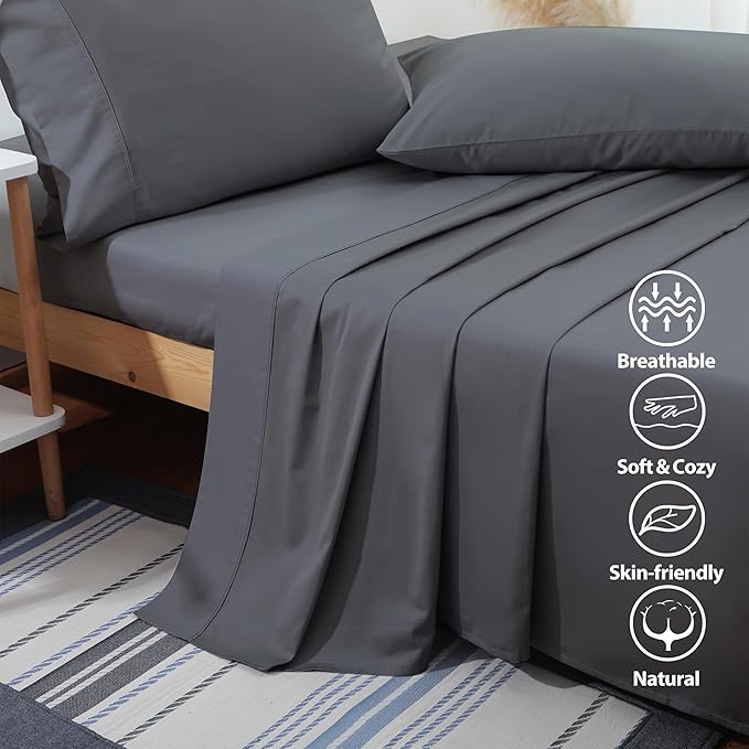 Flat Sheet Only Queen Size, 400 TC 100% Egyptian Cotton Flat Sheet - Image 3