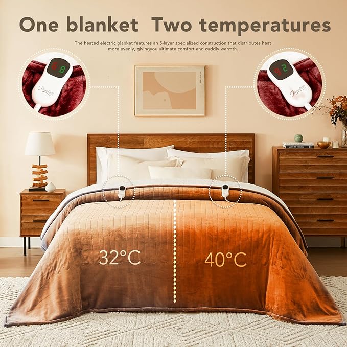 Homemate Electric Heated Blanket Full - Image 6