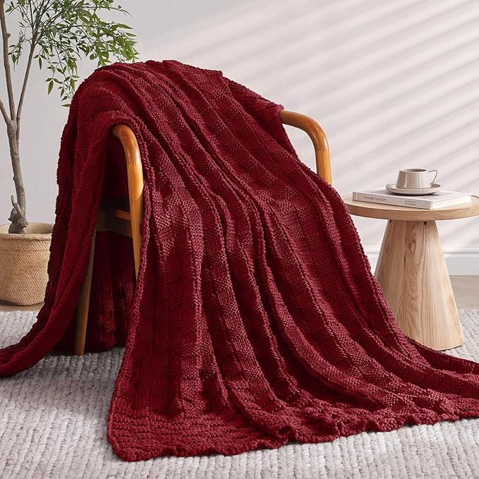 Knitted Weighted Blanket for Adult, No Beads Heavy Blanket 60” x 80'' 17lbs - Image 2