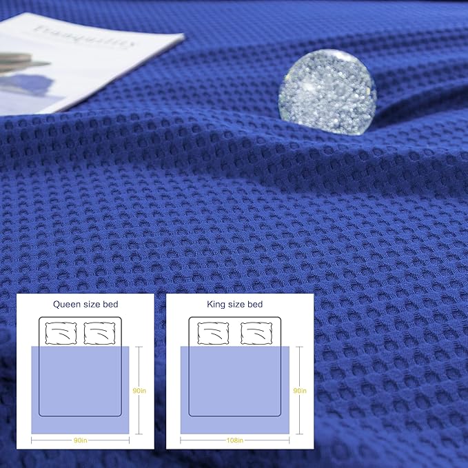 AmyHomie Cooling Blanket Queen Size, 100% Rayon Derived from Bamboo Waffle - Image 6