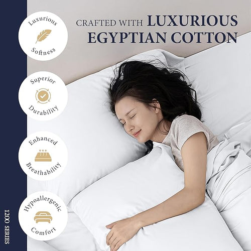 100% Egyptian Cotton Split King Sheets Sets - Image 2