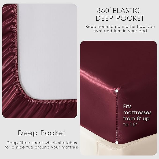 FreshCulture Satin Sheets California King - Image 4