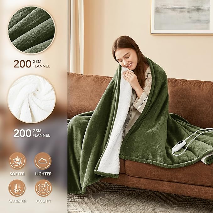 Homemate Heated Blanket Electric Throw - Image 2