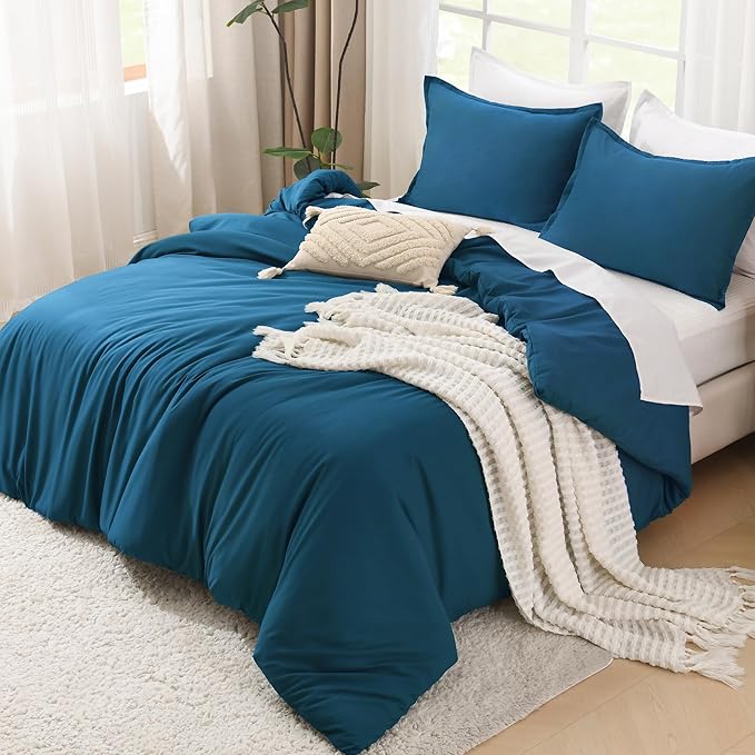 Litanika Teal Twin/Twin XL Comforter Set, 2 Pieces Turquoise Lightweight Solid - Image 4