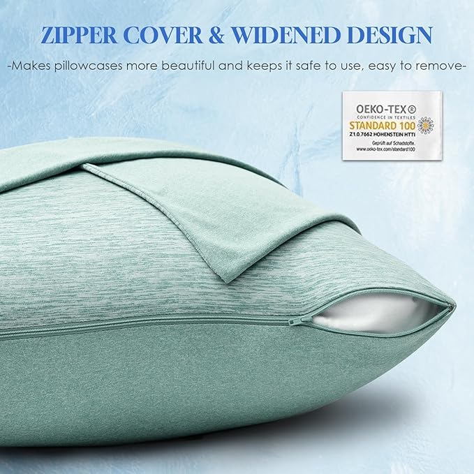 CHOSHOME Cooling Pillow Cases Zipper Pillow Covers Q-Max > 0.45 Zippered - Image 5