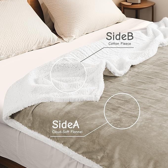 Electric Heated Blanket Full Size 72"x84", Soft Flannel - Image 2