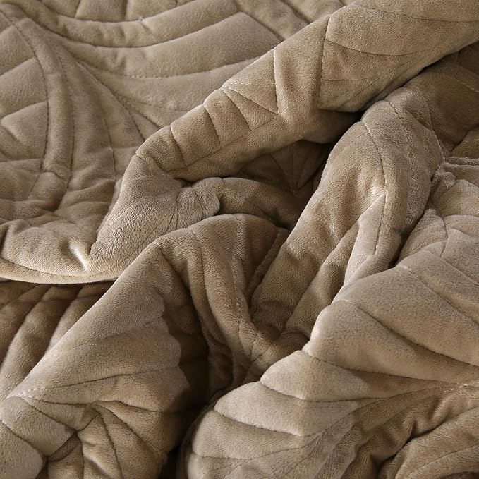 ROOMLIFE Quilt Set Full Size 3D Floral Embroidery Pattern 3-Piece Cotton - Image 8