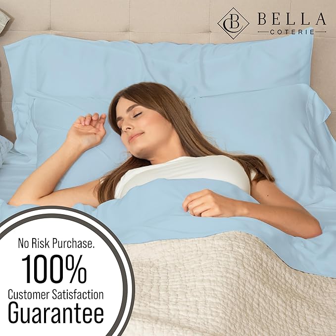 Bella Coterie California King Size Fitted Sheet Only | Luxury Bamboo Viscose | - Image 5