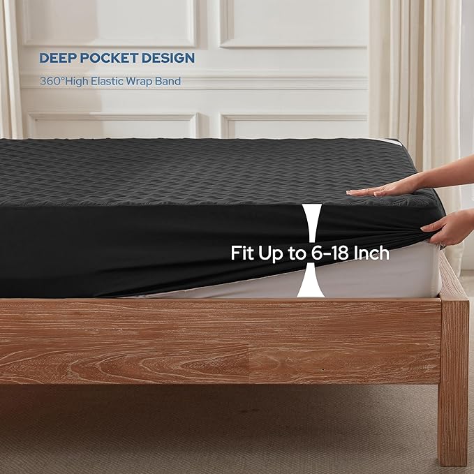 BEDLORE Waterproof Mattress Protector, Twin XL Size Mattress Pad - Image 4