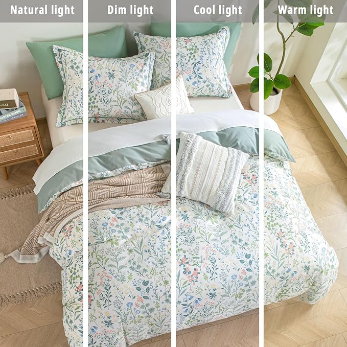 LEMIROE Floral Cotton Comforter Queen Size - Image 6