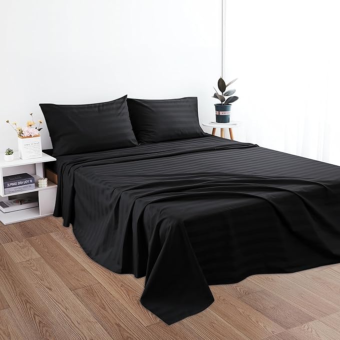 Cotton Full Flat Sheet Only, 600 Thread Count 100% Egyptian Cotton Top Sheet - Image 5
