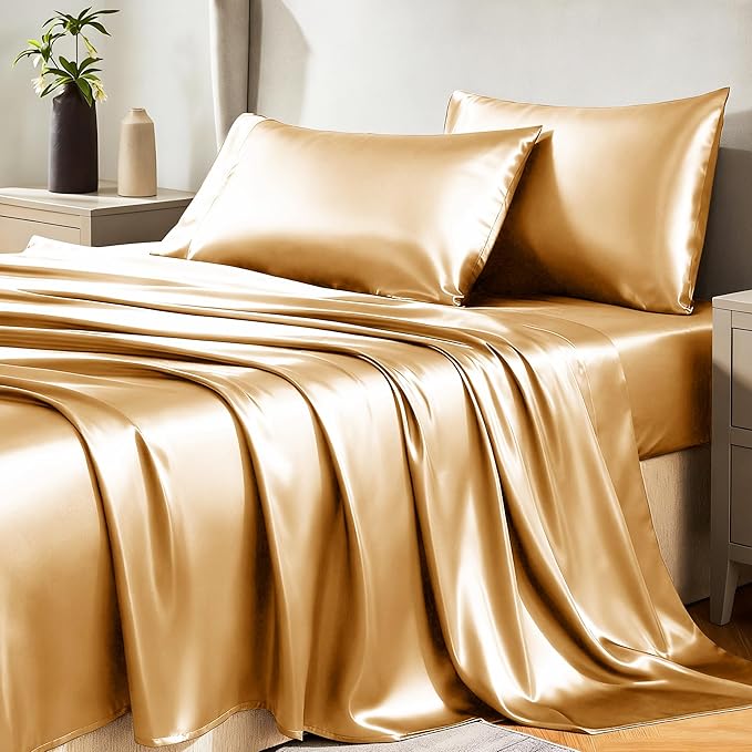CozyLux Satin Sheets King Size Sheet Set by CozyLux