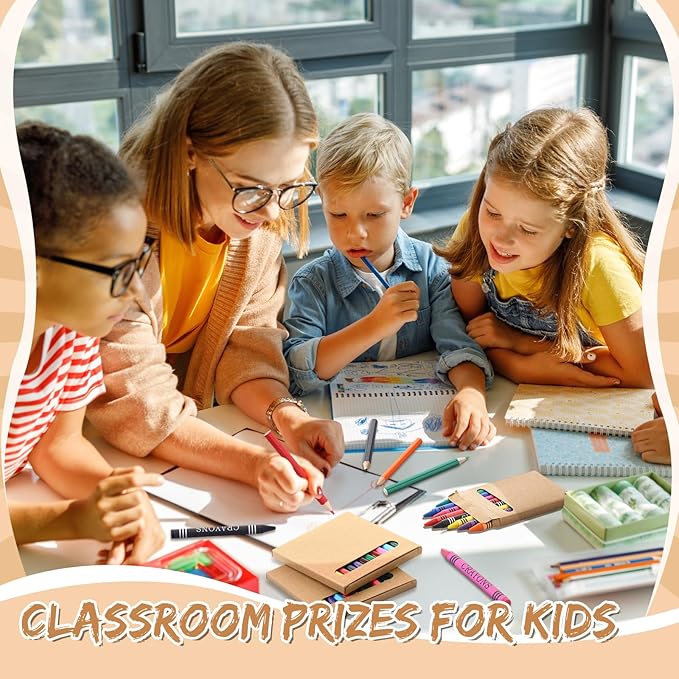 10 Sets Bulk Back to School Supplies, Colored Pencils Pre-Sharpened and Crayons Holiday Bundle in Box Mini Pencils Crayons Bulk Classroom Teacher Supplies, Cute Back to School Gifts-DeskoryOffice