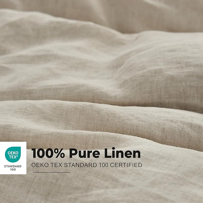 Simple&Opulence 100% Washed Linen Duvet Cover Set - Image 2