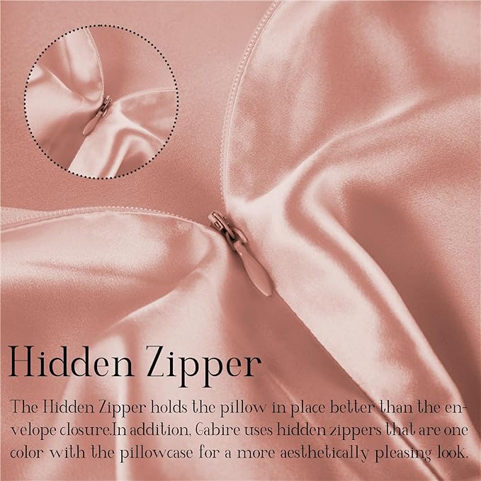Gabire Mulberry Silk Pillow Cases Set of 2, Both Sides Real Silk Pillowcase - Image 4