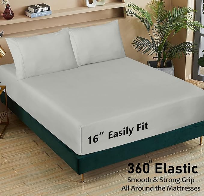 RUVANTI 100% Cotton Sheets – King Size Percale Bedding, Cooling & Breathable - Image 5