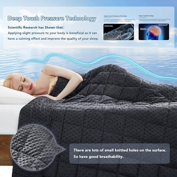 Topcee Weighted Blanket for Adults, Minky Dots Heavy Blanket for 190-210lbs - Image 3