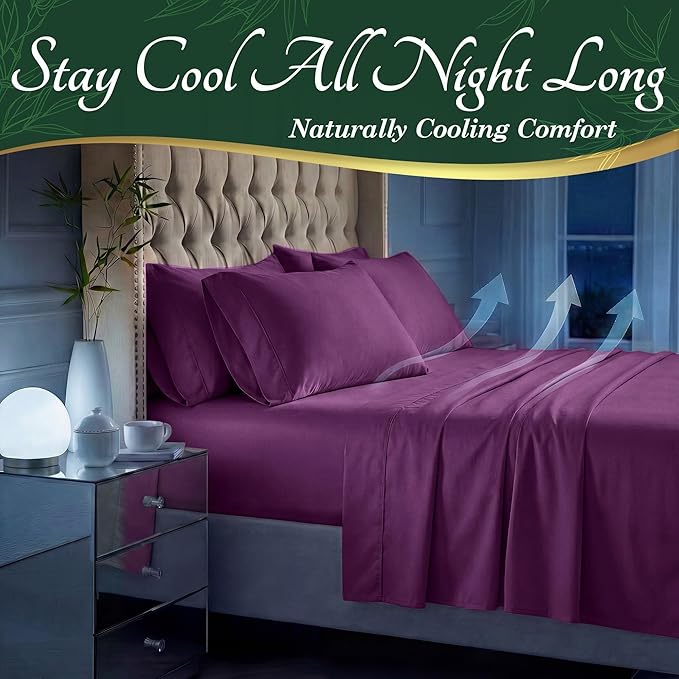DECOLURE 100% Viscose Derived from Bamboo Sheets Twin Size - Image 3