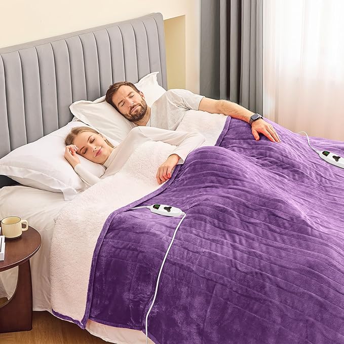 greenoak Heated Blanket Electric Queen Size 84"X90" Dual Control, Heating - Image 2