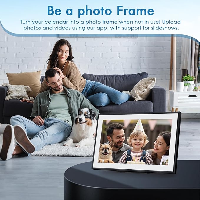 Calendar Digital 15.6 Inch Electronic Calendar&Chore Chart, 1920 * 1080P IPS Touchscreen Wall Smart Weekly and Monthly Planner for Family Black Gift for Mother mom Women-DeskoryOffice