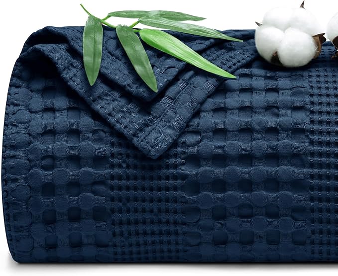 PHF Cooling Waffle Blanket Twin Size, Lightweight 60% Rayon from Bamboo & 40% by PHF