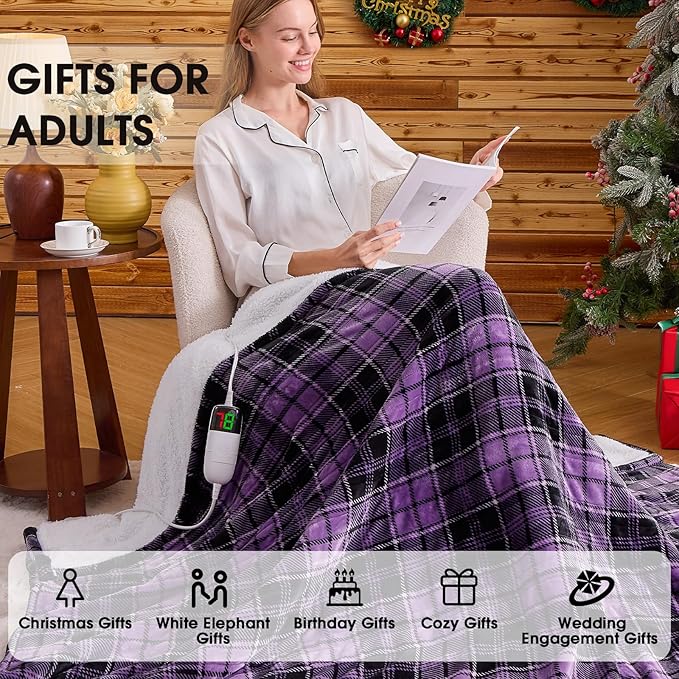 Heated Electric Blanket King Size, 90X100 Heating Blanket King - Image 4