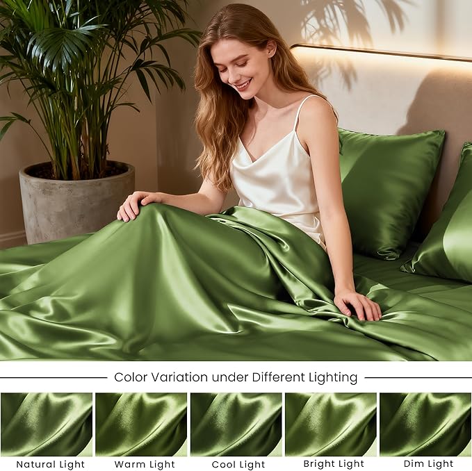 Love's cabin Full Size Satin Sheet Sets - Image 7