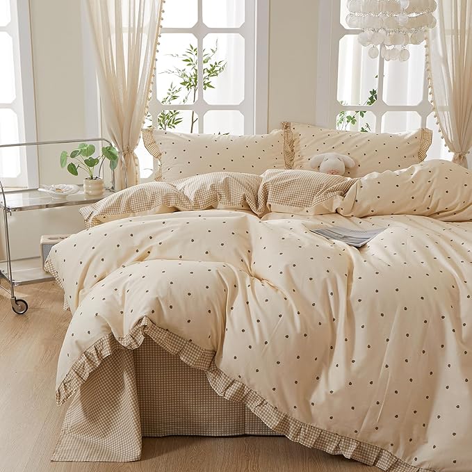 mixinni Floral Duvet Cover Set King Size – 100% Cotton 3-Piece Bedding Set - Image 2