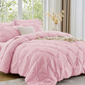 Sasttie California King Comforter Set, 7-Piece Bed in a Bag, Pintuck Bedding by SASTTIE