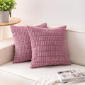 Aegero Pack of 2 Corduroy Decorative Throw Pillow Covers 16x16 Inch Soft by Unknown