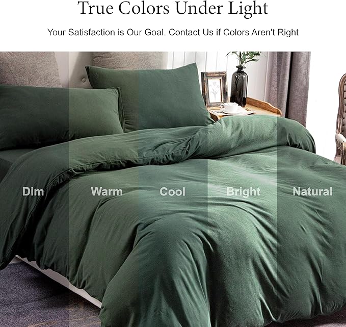 PURE ERA Jersey Knit Duvet Cover Set 100% T-Shirt Cotton Super Soft Comfy 2pc - Image 6