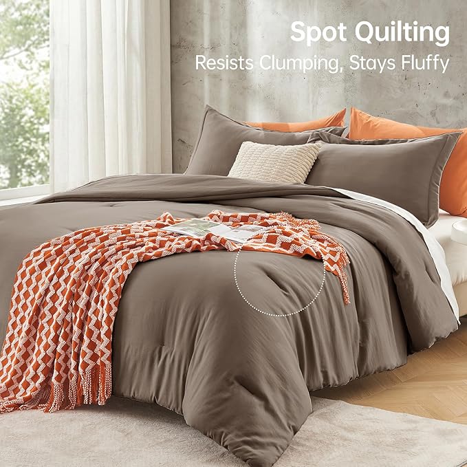 MUXHOMO Full Comforter Sets, All Season Ultra Soft Down Alternative Bedding - Image 5