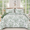 WONGS BEDDING Quilt Queen Size, Botanical Quilts by WONGSBEDDING