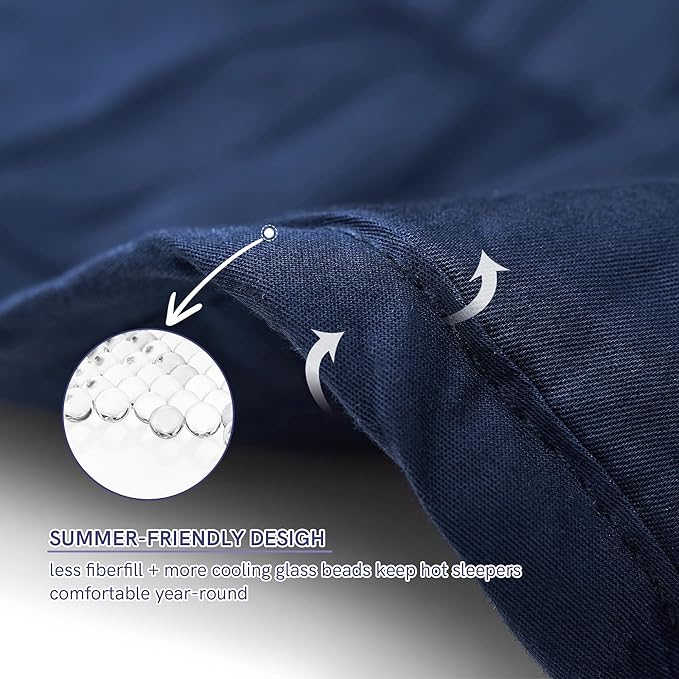 YnM 20lbs Weighted Blanket for Adults, Cotton Heavy Bed Throw Blanket - Image 4