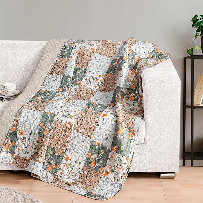 Exclusivo Mezcla 50"x 60" Quilted Throw Blanket- Microfiber Quilt Throw by ExclusivoMezcla