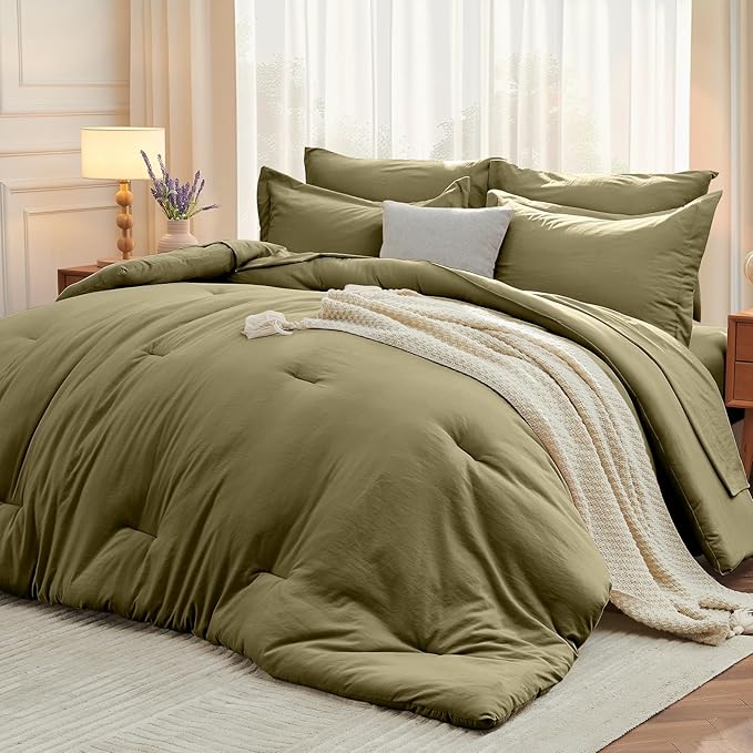 MUXHOMO 5 Pieces Twin XL Comforter Set, Soft Bed in a Bag Twin XL Size by MUXHOMO