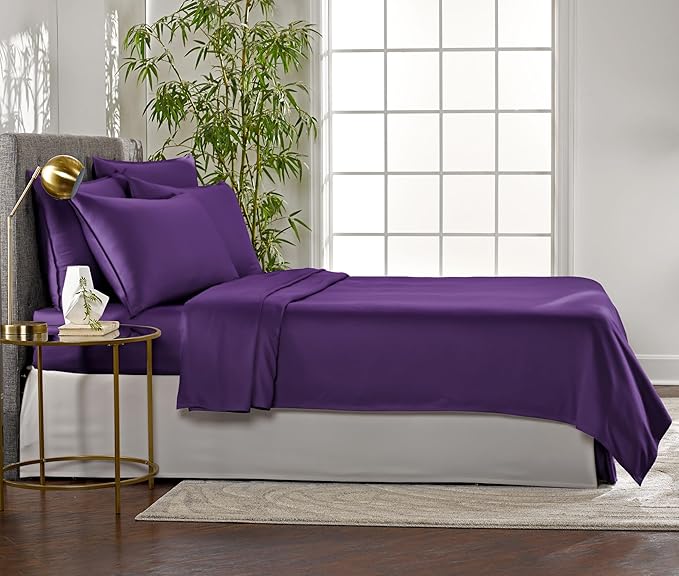 Pure Bamboo California King Sheets, Genuine 100% Organic Viscose Derived from - Image 4