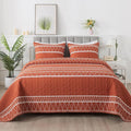 Andency Terracotta California King Quilt Set, 3 Pieces Boho Lightweight Soft by Andency