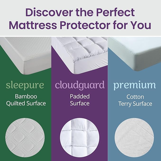 SafeRest Sleepure Waterproof Mattress Protector Twin Size - Image 4