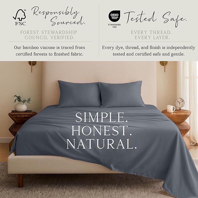 Karissa Mae Cooling Bamboo Viscose Queen Size Pillowcase Set | 100% FSC - Image 4