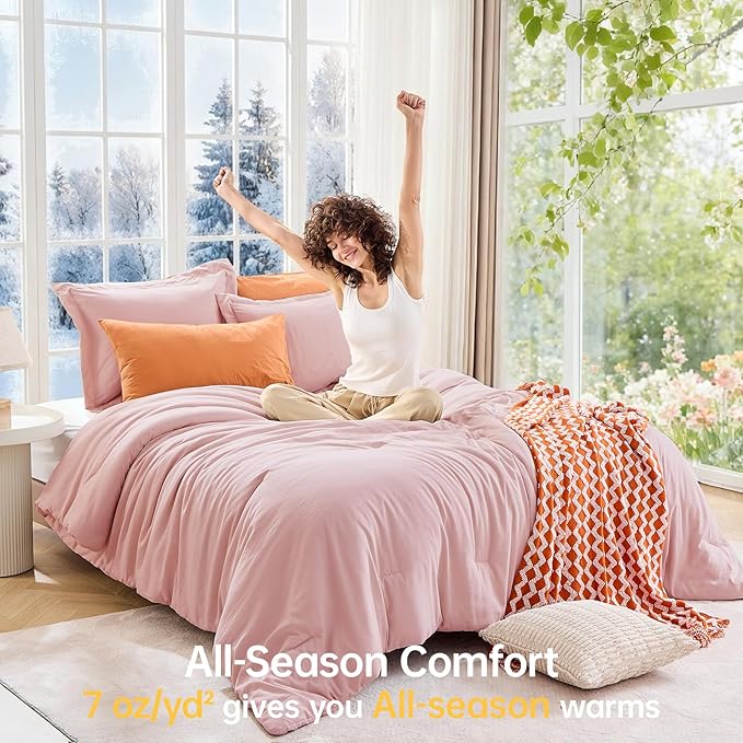 MUXHOMO Full Comforter Sets, All Season Ultra Soft Down Alternative Bedding - Image 4
