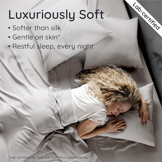 Bambaw King Sheet Set 6pcs – 100% Viscose Derived from Bamboo Sheets King Size - Image 4