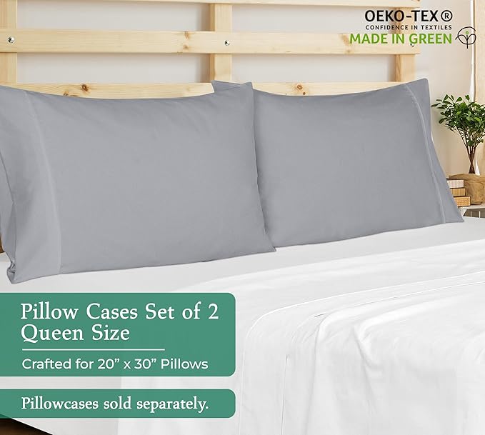 Royale Linens Queen Pillowcase Set of 2 - Image 2