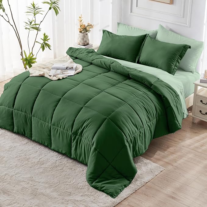 JOLLYVOGUE Full Comforter Set, Ultra-Soft Bed in a Bag Full Size 7 Pieces - Image 8