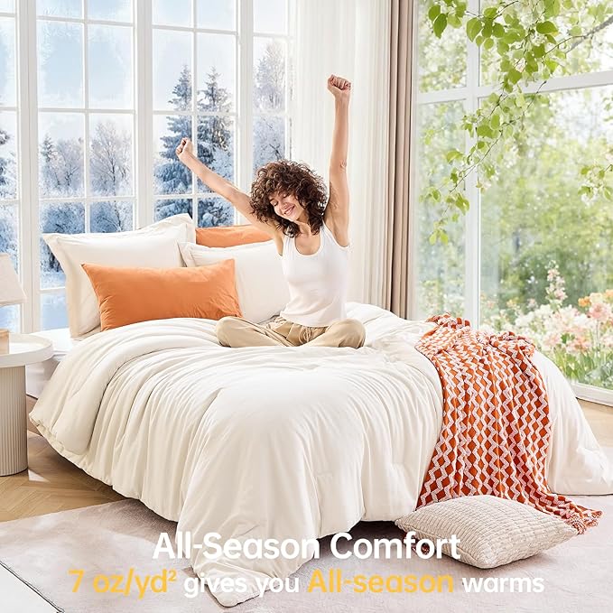 MUXHOMO Twin/Twin XL Comforter Set, All Season Ultra Soft Down Alternative - Image 4