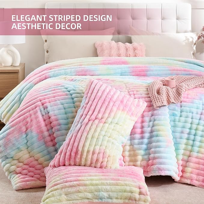 Smoofy Fluffy King Size Comforter Set 3 Pieces - Image 3